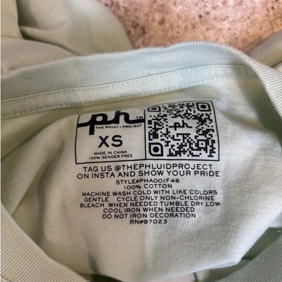 Pride Target Phluid Project Green Floral Peace Sign Adult Graphic Tee XS NWT - Picture 5 of 6